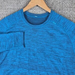 Lululemon Metal Vent Tech Long Sleeve Shirt Mens Large Blue Heathered Gym